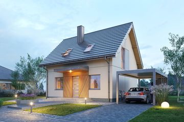  Projekt domu Domena 207 C1 (WRW1417) - projekt domu parterowego z poddaszem - Zdjęcie 2