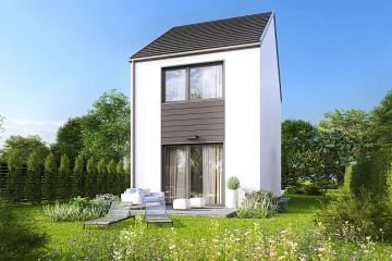 Projekt domu Koral b - z pełnym piętrem dom o powierzchni 63 m², dach dwuspadowy - ujęcie 2