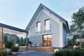  Projekt domu Domena 207 C5 (WRW1418) - projekt domu parterowego z poddaszem - Zdjęcie 2