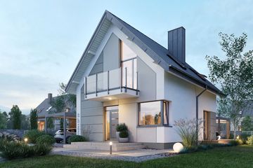  Projekt domu Domena 207 C5 (WRW1418) - projekt domu parterowego z poddaszem - Zdjęcie 3