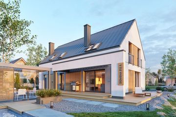  Projekt domu Domena 212 A (WRW1421) - projekt domu parterowego z poddaszem - Zdjęcie 2