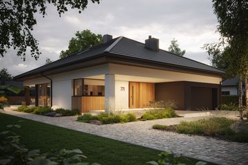  Projekt domu NewHouse 771 (KRZ1147) - projekt domu parterowego - Zdjęcie 3