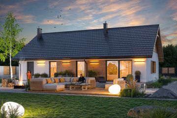  Projekt domu Tracja 6 strop monolityczny (WOE1220) - projekt domu parterowego - Zdjęcie 2