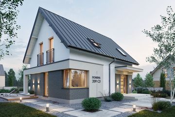  Projekt domu Domena 209 C3 (WRW1423) - projekt domu parterowego z poddaszem - Zdjęcie 1