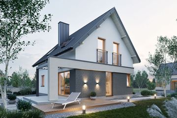  Projekt domu Domena 209 C3 (WRW1423) - projekt domu parterowego z poddaszem - Zdjęcie 3