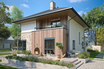  Projekt domu Fen (BSA2401) - projekt domu z pełnym piętrem - Zdjęcie 2