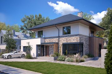  Projekt domu Fen (BSA2401) - projekt domu z pełnym piętrem - Zdjęcie 3