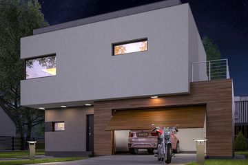  Projekt domu Attykowy (SLT1013) - projekt domu z pełnym piętrem - Zdjęcie 2