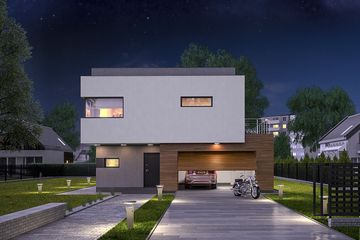  Projekt domu Attykowy (SLT1013) - projekt domu z pełnym piętrem - Zdjęcie 4