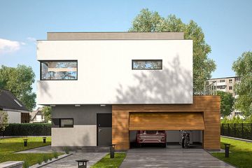  Projekt domu Attykowy (SLT1013) - projekt domu z pełnym piętrem - Zdjęcie 1