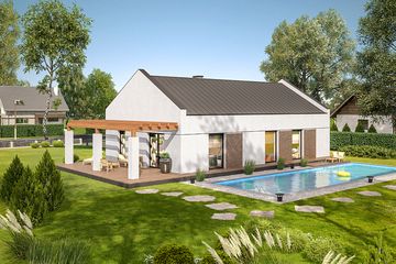  Projekt domu Poznany (SLT1015) - projekt domu parterowego - Zdjęcie 3