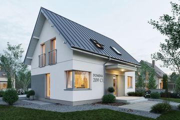  Projekt domu Domena 209 C1 (WRW1428) - projekt domu parterowego z poddaszem - Zdjęcie 2