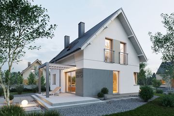  Projekt domu Domena 209 C1 (WRW1428) - projekt domu parterowego z poddaszem - Zdjęcie 3