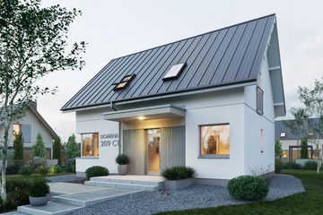  Projekt domu Domena 209 C1 (WRW1428) - projekt domu parterowego z poddaszem - Zdjęcie 4