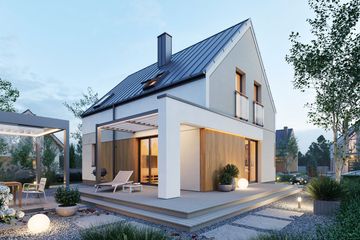  Projekt domu Domena 209 C (WRW1427) - projekt domu parterowego z poddaszem - Zdjęcie 2