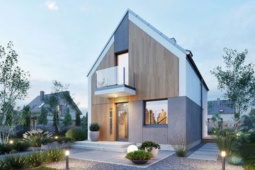  Projekt domu Domena 208 C (WRW1430) - projekt domu parterowego z poddaszem - Zdjęcie 1