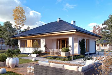  Projekt domu Kiwi 6 (BSA2402) - projekt domu parterowego - Zdjęcie 1