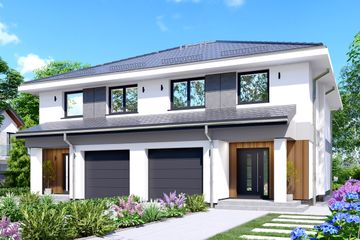  Projekt domu APS 348 wariant 3 DWU (LUA1683) - projekt domu z pełnym piętrem - Zdjęcie 1