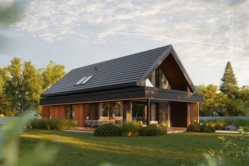 Projekt domu HomeKoncept 166 G2 - parterowy z poddaszem dom o powierzchni 116,27 m², dach dwuspadowy - ujęcie 12