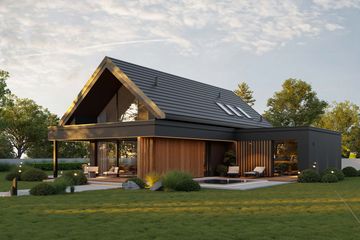 Projekt domu HomeKoncept 166 G2 - parterowy z poddaszem dom o powierzchni 116,27 m², dach dwuspadowy - ujęcie 15