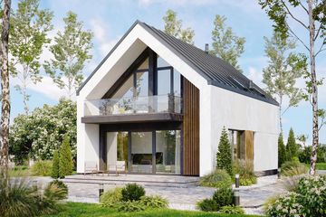  Projekt domu Vincent 4 mini (WOF1275) - projekt domu parterowego z poddaszem - Zdjęcie 1