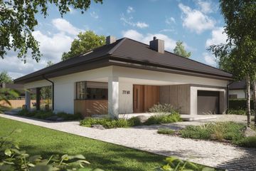  Projekt domu NewHouse 771 w1 (KRZ1150) - projekt domu parterowego - Zdjęcie 2