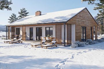  Projekt domu Jutrzenka (GDE1107) - projekt domu parterowego - Zdjęcie 3