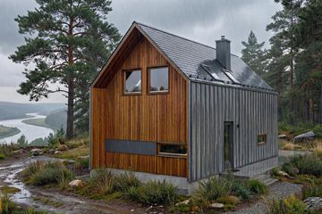 Projekt domu September - parterowy z poddaszem dom o powierzchni 69,65 m², dach dwuspadowy - ujęcie 4