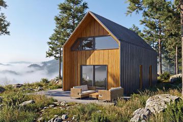 Projekt domu September - parterowy z poddaszem dom o powierzchni 69,65 m², dach dwuspadowy - ujęcie 6