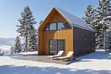 Projekt domu September - parterowy z poddaszem dom o powierzchni 69,65 m², dach dwuspadowy - ujęcie 7