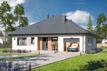  Projekt domu Tryton 7 B (WOE1221) - projekt domu parterowego - Zdjęcie 2