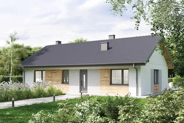  Projekt domu Parterowy klasyk 120 (GDF1010) - projekt domu parterowego - Zdjęcie 1