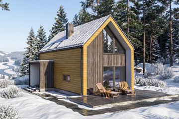  Projekt domu Kalina (GDE1113) - projekt domu parterowego z poddaszem - Zdjęcie 1