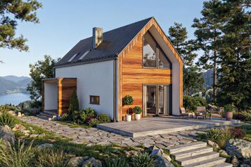  Projekt domu Kalina (GDE1113) - projekt domu parterowego z poddaszem - Zdjęcie 2