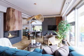 Projekt domu Lenart Nano (1962) - parterowy dom o powierzchni 106,80 m², dach dwuspadowy - ujęcie 10