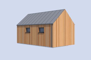 Projekt garażu G364A garaż jednostanowiskowy - parterowy dom o powierzchni 18,98 m², dach dwuspadowy - ujęcie 3