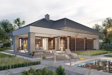 Projekt domu APS 401 wariant 6 (LUA1684) - projekt domu parterowego - Zdjęcie 4