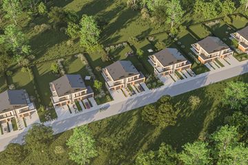 Projekt domu D449 - Zabudowa bliźniacza - z pełnym piętrem dom o powierzchni 502,20 m², dach dwuspadowy - ujęcie 4