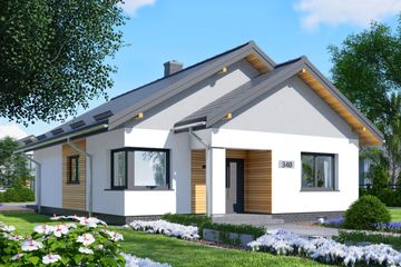  Projekt domu APS 340 ECO (LUA1689) - projekt domu parterowego - Zdjęcie 1