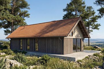  Projekt domu Kameralny - murowany (GDE1126) - projekt domu parterowego - Zdjęcie 1