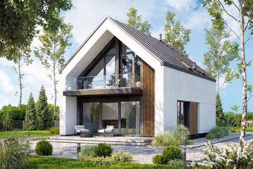  Projekt domu Vincent 4 mini 2 (WOF1278) - projekt domu parterowego z poddaszem - Zdjęcie 1