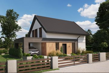  Projekt domu A16 (BSI1015) - projekt domu parterowego z poddaszem - Zdjęcie 1