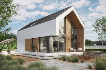  Projekt domu NewHouse 747 (KRZ1153) - projekt domu parterowego z poddaszem - Zdjęcie 1