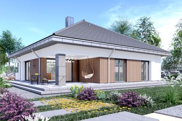  Projekt domu APS 401 Optima wariant 2 (LUA1691) - projekt domu parterowego - Zdjęcie 1