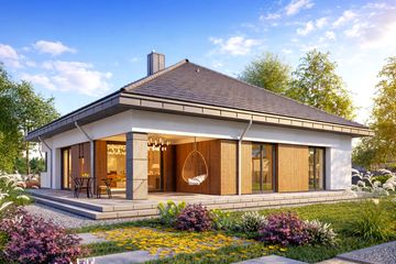  Projekt domu APS 401 Optima wariant 2 (LUA1691) - projekt domu parterowego - Zdjęcie 2