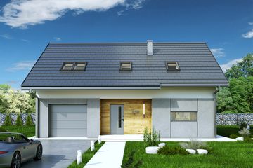  Projekt domu HG-C1N (KRM1102) - projekt domu parterowego z poddaszem - Zdjęcie 5