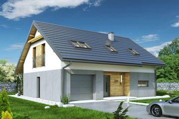  Projekt domu HG-C1N (KRM1102) - projekt domu parterowego z poddaszem - Zdjęcie 6