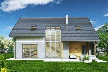  Projekt domu HG-C1N (KRM1102) - projekt domu parterowego z poddaszem - Zdjęcie 8