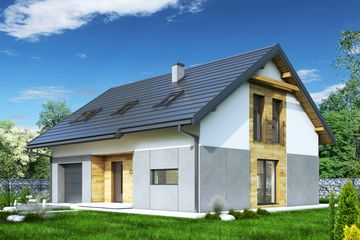  Projekt domu HG-C1N (KRM1102) - projekt domu parterowego z poddaszem - Zdjęcie 9