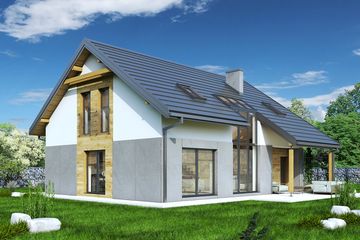  Projekt domu HG-C1N (KRM1102) - projekt domu parterowego z poddaszem - Zdjęcie 10